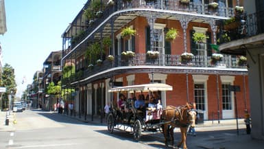 Le Vieux carré français à La Nouvelle-Orléans.