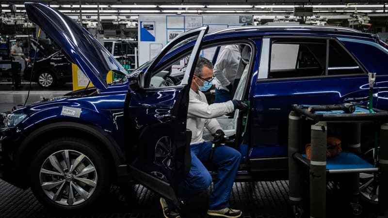 Une usine automobile du groupe Volkswagen au Portugal.