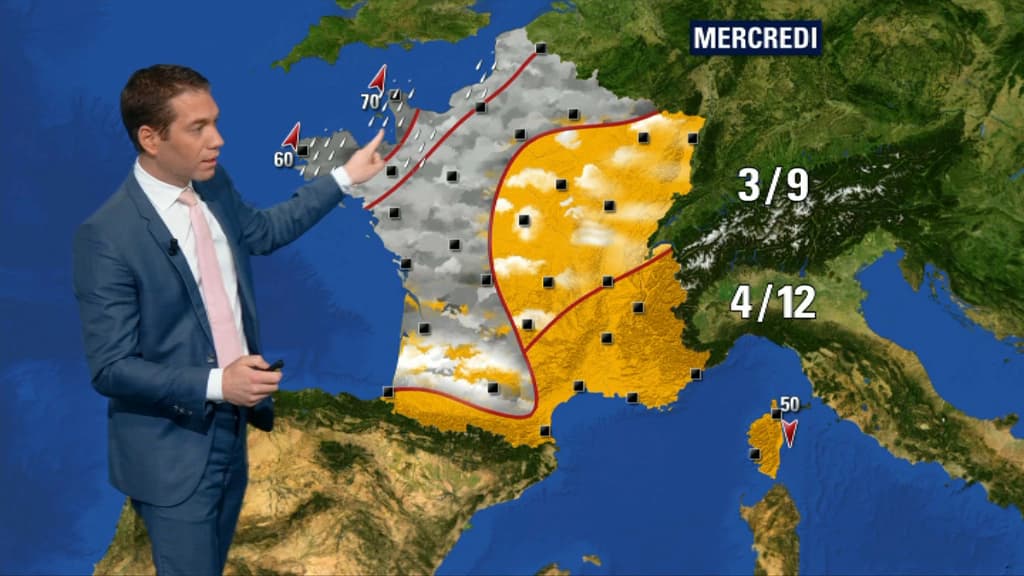 Le temps pour le mercredi 6 février 2019