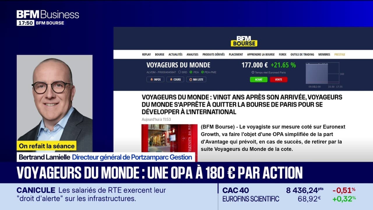 Voyageurs du monde : une OPA à 180€ par action