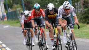  Mathieu Van Der Poel, Arnaud De Lie, Cedric Beullens et Bryan Coquard sur le Tour de France 2024