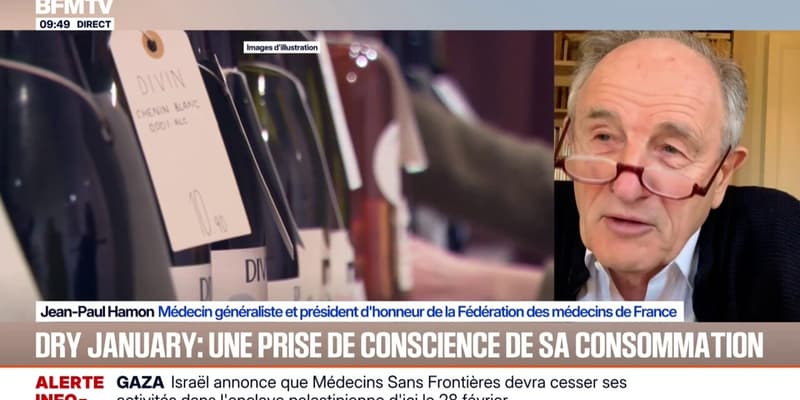 Dry January: "On devrait rappeller quotidiennement les méfaits de l'alcool", estime Jean-Paul Hamon, médecin généraliste