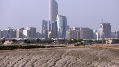 Une vue d'Abu Dhabi, Capitale des Émirats arabes unis, le 14 mai 2025.