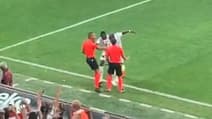 Vincent Aboubakar célébrant son but lors de Besiktas-Dynamo Kiev, à Istanbul le 31 août 2023