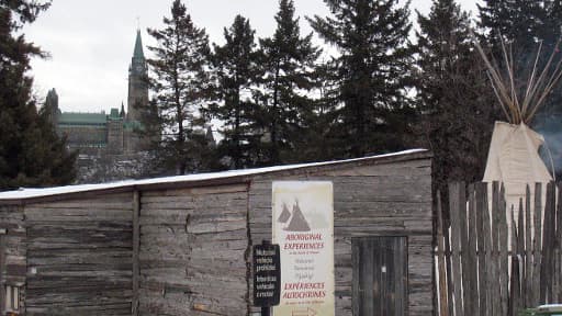 Le camp de la chef amérindienne Theresa Spence