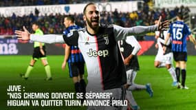 Juve : "Nos chemins se séparent", Pirlo annonce que Higuain va partir