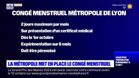 La métropole de Lyon va tester le congé menstruel à compter du 1er octobre pour ses agents