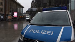 Un véhicule de police à Cologne, en Allemagne, le 11 janvier 2016.