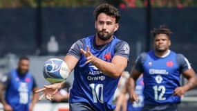 Antoine Hastoy lors d'un entraînement du XV de France à Capbreton, le 15 août 2023