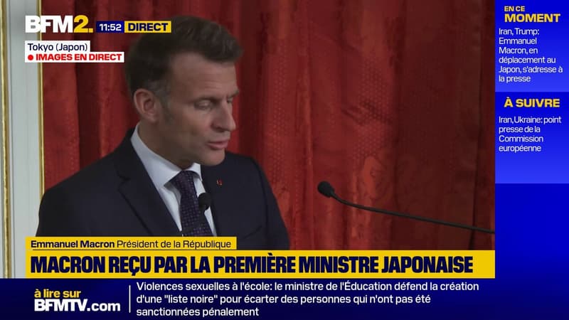 Guerre au Moyen-Orient: Emmanuel Macron appelle au "respect du droit international"