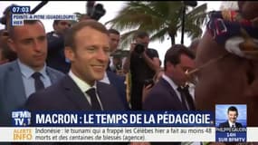 Macron aux Antilles: le temps de la pédagogie