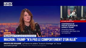 Messages entre Emmanuel Macron et Donald Trump: pour Maud Bregeon, porte-parole du gouvernement, "on doit répondre avec intensité" au président des États-Unis