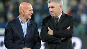 Arrigo Sacchi aux côtés de Carlo Ancelotti