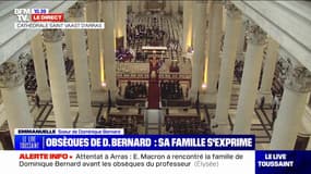 "Sensible et discret, il n'aimait pas le bruit et la fureur du monde": l'hommage de la famille de Dominique Bernard lors de la cérémonie d'obsèques 