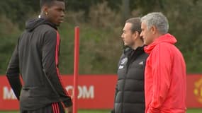Paul Pogba et José Mourinho