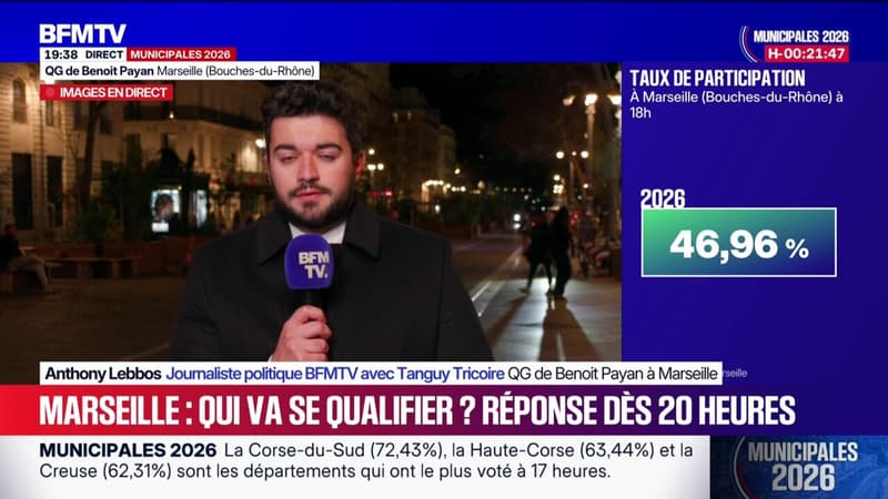Municipales 2026 à Marseille: le taux de participation à 18 heures était de 46,96%
