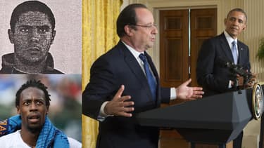 François Hollande et Barack Obama, ici à Washington en février, vont se retrouver en Pologne. Le suspect de la tuerie de Bruxelles (en haut à gauche), et Gaël Monfils occuperont également l'actualité.