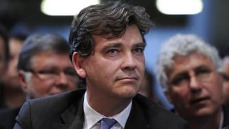 Arnaud Montebourg, candidat à l'investiture, estime réalisable l'objectif de quatre millions de votants à la primaire socialiste pour l'élection présidentielle de 2012. /Photo prise le 28 mai 2011/REUTERS/Gonzalo Fuentes