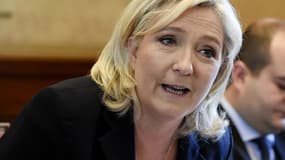 Marine Le Pen le 7 avril 2016, à Paris. (Photo d'illustration)