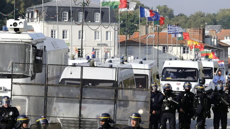 Les forces de l'ordre ont été déployées en nombre à Bayonne pour éviter tout débordement.