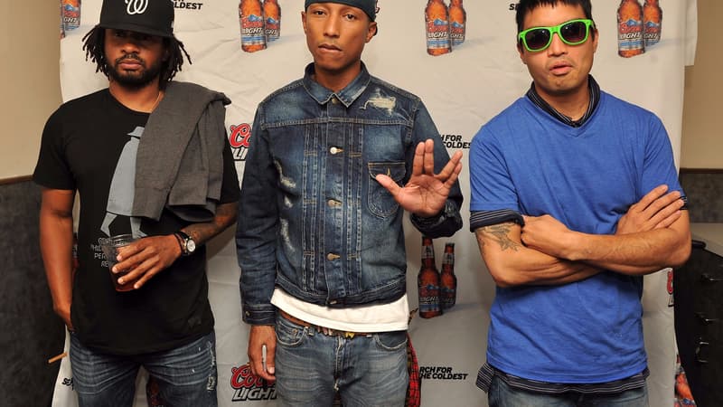 Shay Haley, Pharrell Williams et Chad Hugo, les trois membres de N.E.R.D.