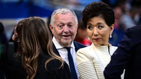 Jean-Michel Aulas et Michele Kang le 16 mai 2025 à Lyon