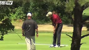 Quand Obama fait le caddie pour Stephen Curry