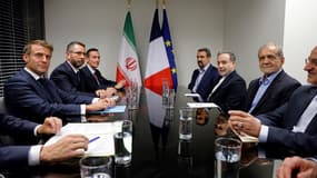Emmanuel Macron rencontre son homologue iranien Massoud Pezeshkian à New York, le mardi 24 septembre 2024
