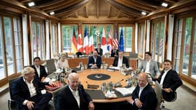 Les dirigeants du G7 réunis à Château d'Elmau en Allemagne le  28 juin 2022. 