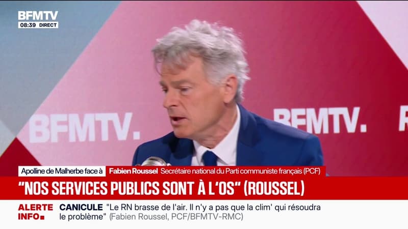 "Dans tous les secteurs, les services publics sont en souffrance", estime Fabien Roussel, secrétaire national du PCF