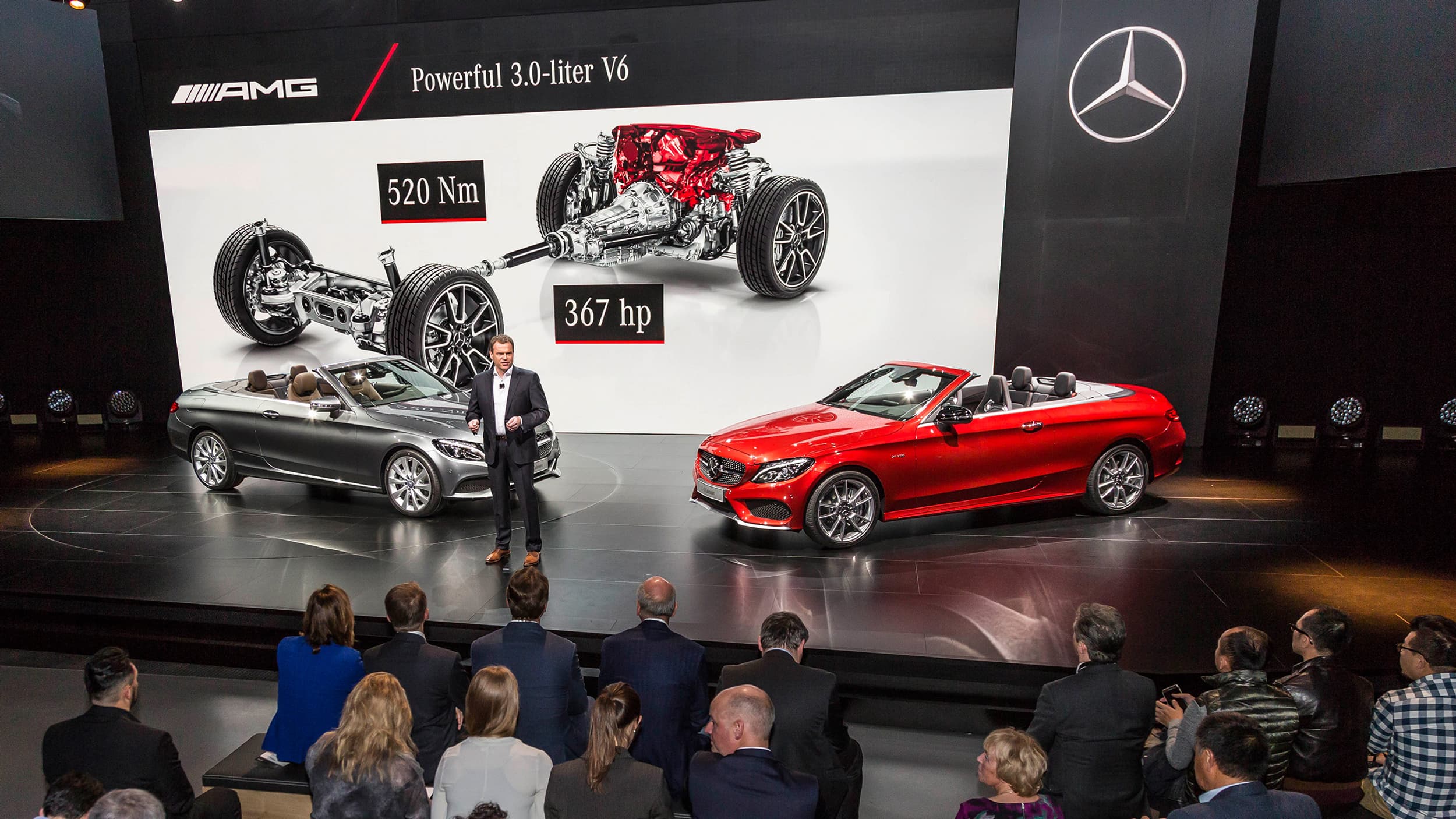 Mercedes a dévoilé la version cabriolet de la C43 AMG à Genève.