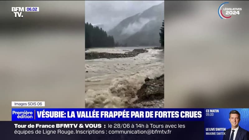Alpes-Maritimes: la vallée de la Vésubie une nouvelle fois frappée par de fortes crues
