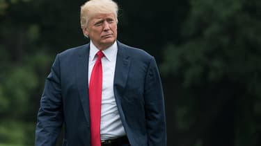 Donald Trump lors d'une réunion de sécurité le 10 août 2017 dans le New Jersey.
