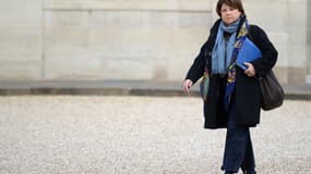 Martine Aubry sortant de l'Elysée