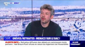 Jules Siran (SUD-Éducation): "On appelle les personnes à faire grève, y compris" les jours des épreuves de spécialités du bac