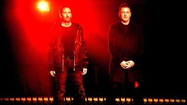 Trent Reznor et Atticus Ross des Nine Inch Nails lors du Disney Entertainment Showcase, le 9 août à Anaheim, en Californie.