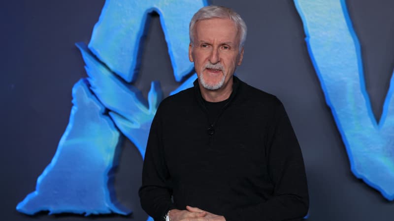 Le réalisateur James Cameron lors de l'avant-première d'"Avatar: La voie de l'eau", à Londres le 4 décembre 2022.