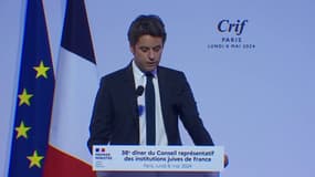 Gabriel Attal au dîner du Crif: "J'ai souvent eu honte ces derniers temps en voyant le leader de la France insoumise agiter les haines, commettre les sous-entendus les plus indignes"