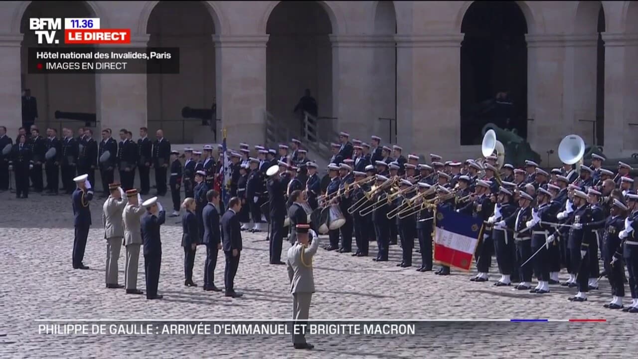 Hommage Philippe De Gaulle La Marseillaise Retentit Dans La Cour Des Invalides