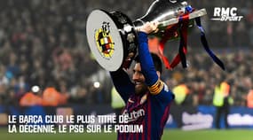 Barcelone équipe la plus titrée de la décennie, le PSG sur le podium 