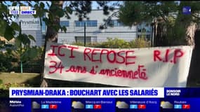 Calais: la maire apporte son soutien aux salariés du groupe Prysmian