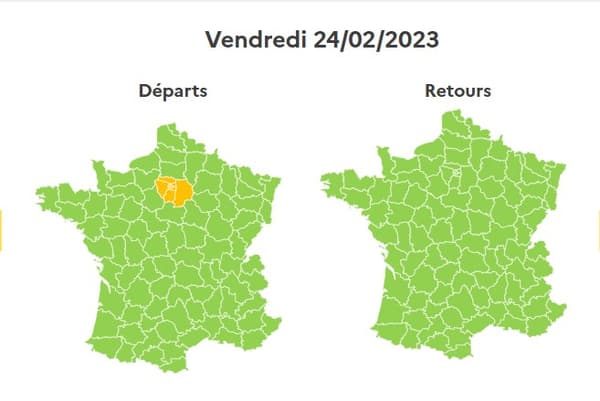 Ce vendredi 24 février est classé orange dans le sens des départs en Ile-de-France.