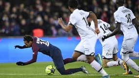 Neymar lors de PSG-Dijon, le 17 janvier 2018 au Parc des Princes (Paris)