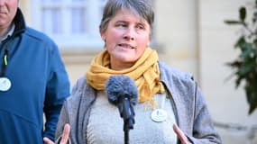 Laurence Marandola, porte-parole de la Confédération paysanne, à la sortie d'une réunion avec le Premier ministre, François Bayrou, le 13 janvier 2025.
