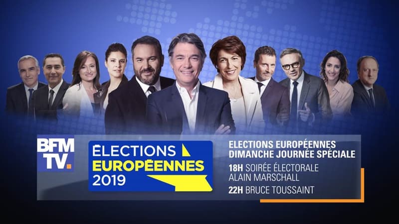 Journée spéciale et soirée électorale, le 26 mai 2019 sur BFMTV