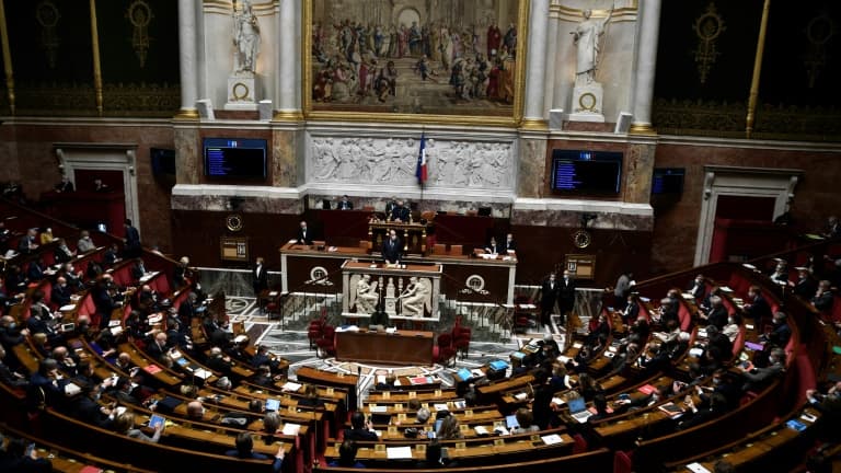 L'Assemblée nationale à Paris le 13 avril 2021