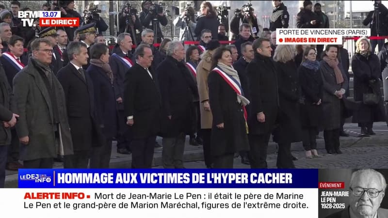 Attentats du 7-Janvier: une minute de silence suivie de la Marseillaise en hommage aux victimes de l'Hyper Cacher