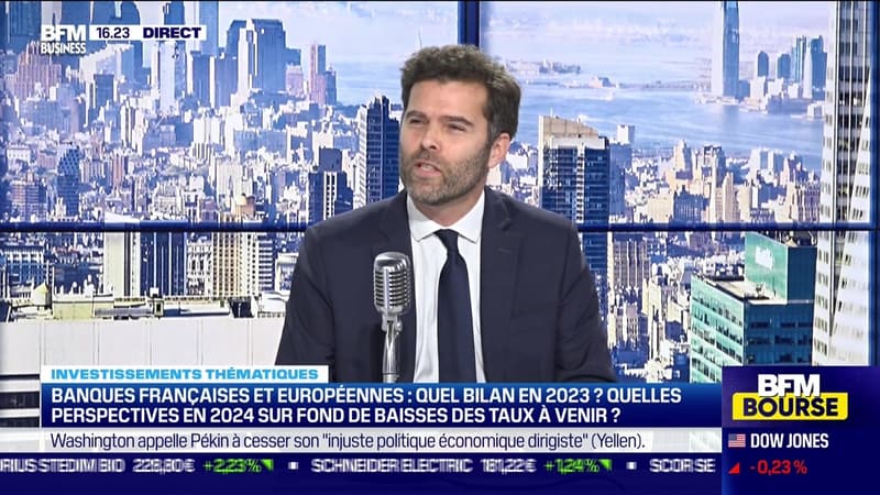 Thèmes d'investissement: Banques françaises et européennes, quel bilan en 2023 ? Quelles perspectives en 2024 sur fond de baisses des taux à venir ? - 15/12