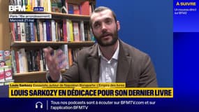Louis Sarkozy en séance de dédicaces de son dernier livre sur Napoléon Bonaparte