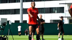 Jean-Clair Todibo à l'entraînement avec Nice, en juillet 2023